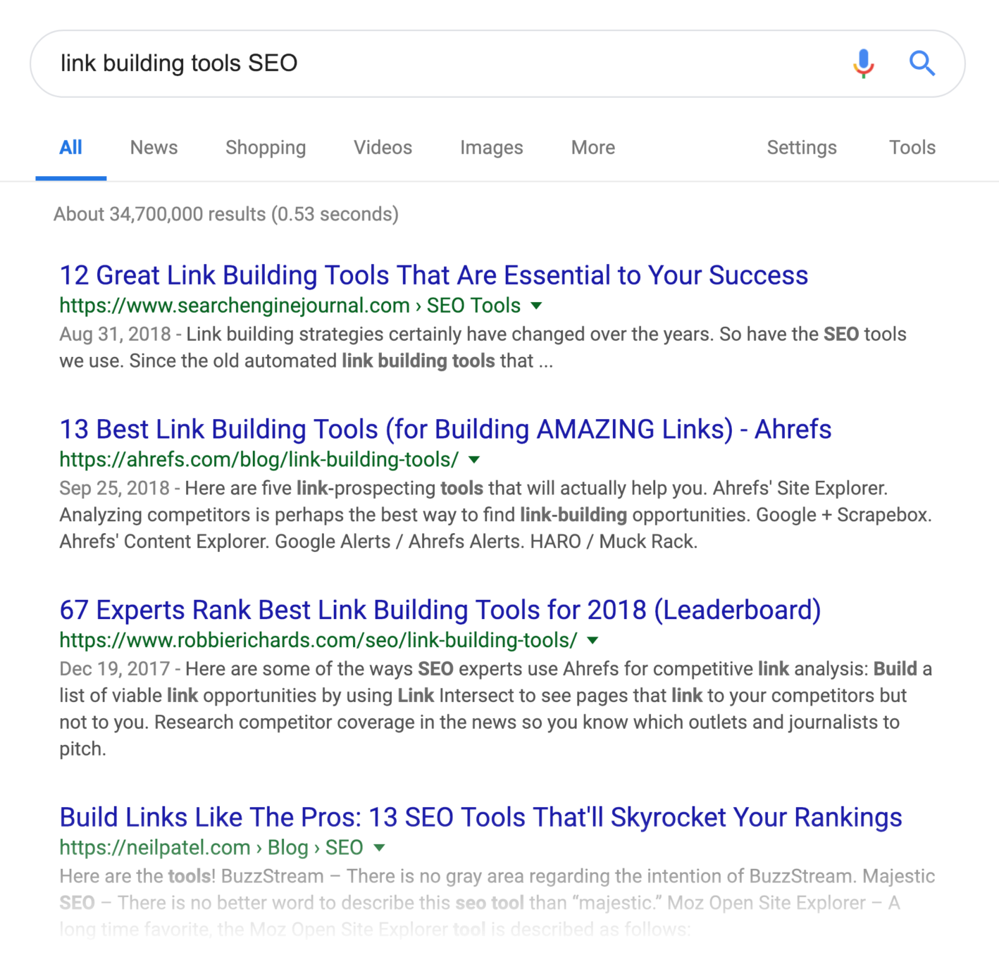 جستجوی یک کلمه کلیدی در گوگل