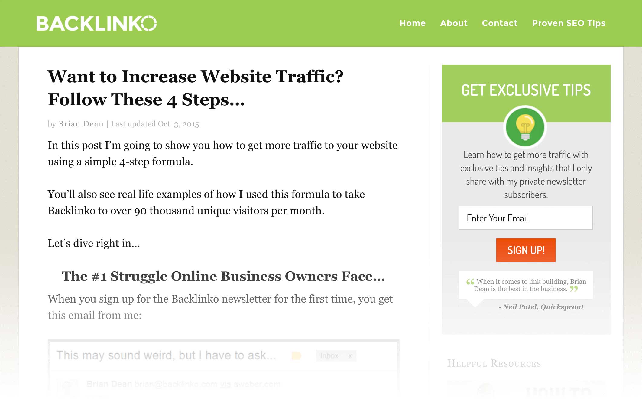 want to increase site traffic