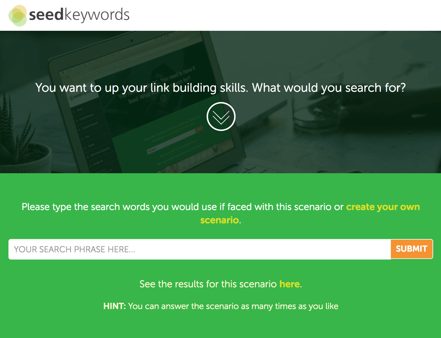 seedkeywords link clicked